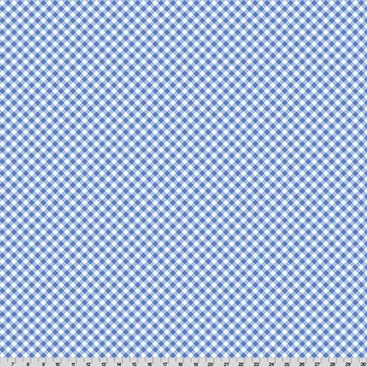 Cottage Rose Lane Gingham Quilting Cuddle Blue Bonnet Fabric per yard