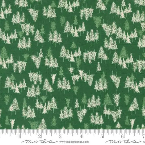 Cozy Wonderland Holly Green Pine Trees  44"/45" Fabric Per Yard