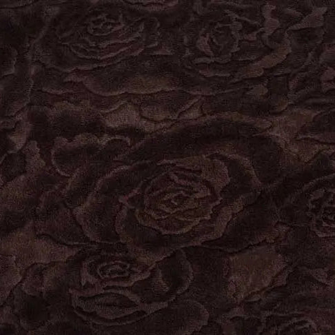 Cuddle 3 Extra Wide Rose Burnout Limited Edition Chocolate Fabric per yard