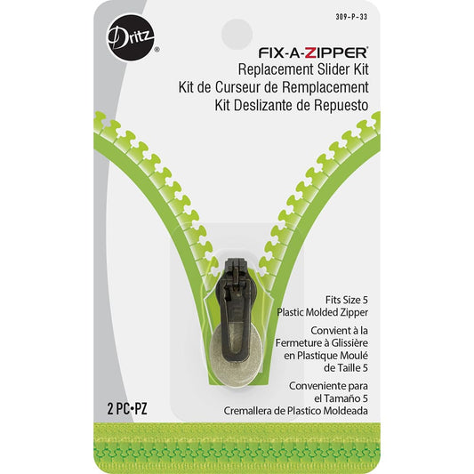 Fix-A-Zipper (5mm), Plastic, Gunmetal