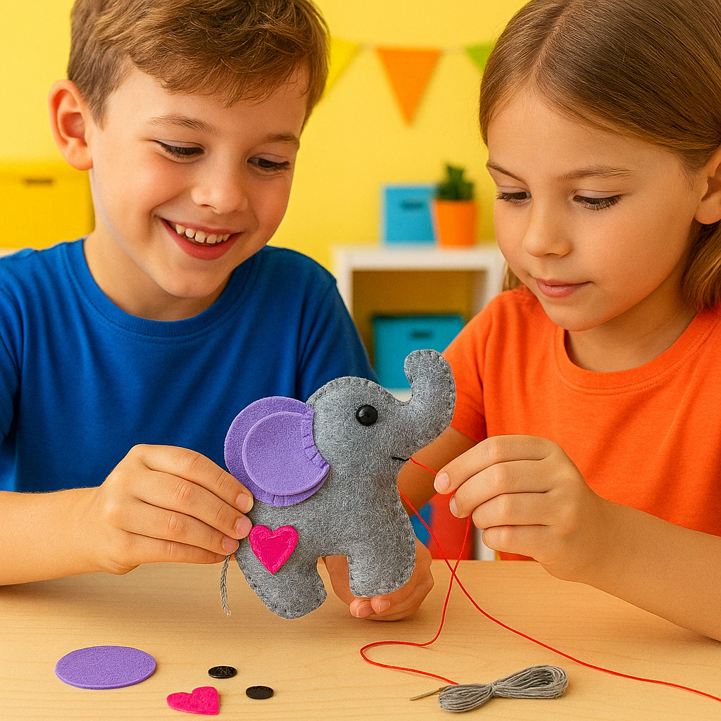 DIY Felt Elephant Craft Kit – Easy Sewing Project for Kids | FabricLA