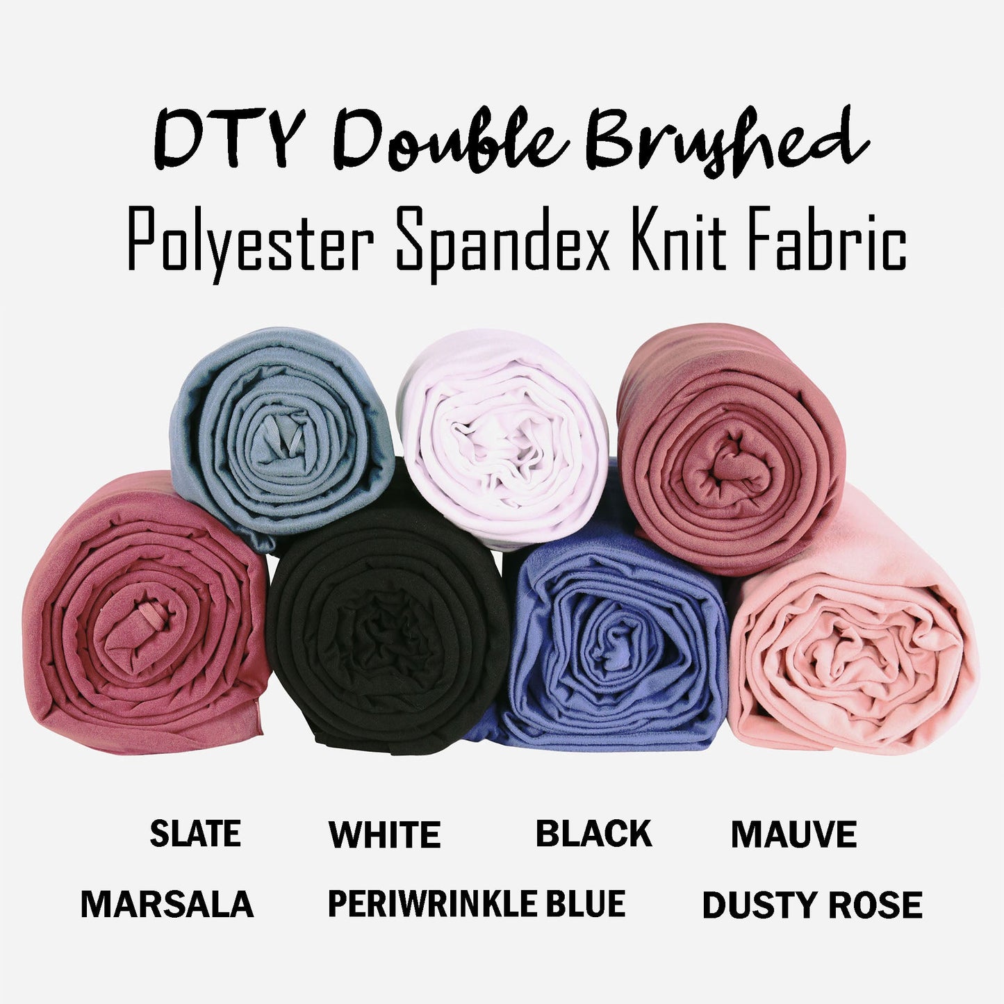 FabricLA DTY Double Brushed Polyester Spandex Knit Fabric | Mauve
