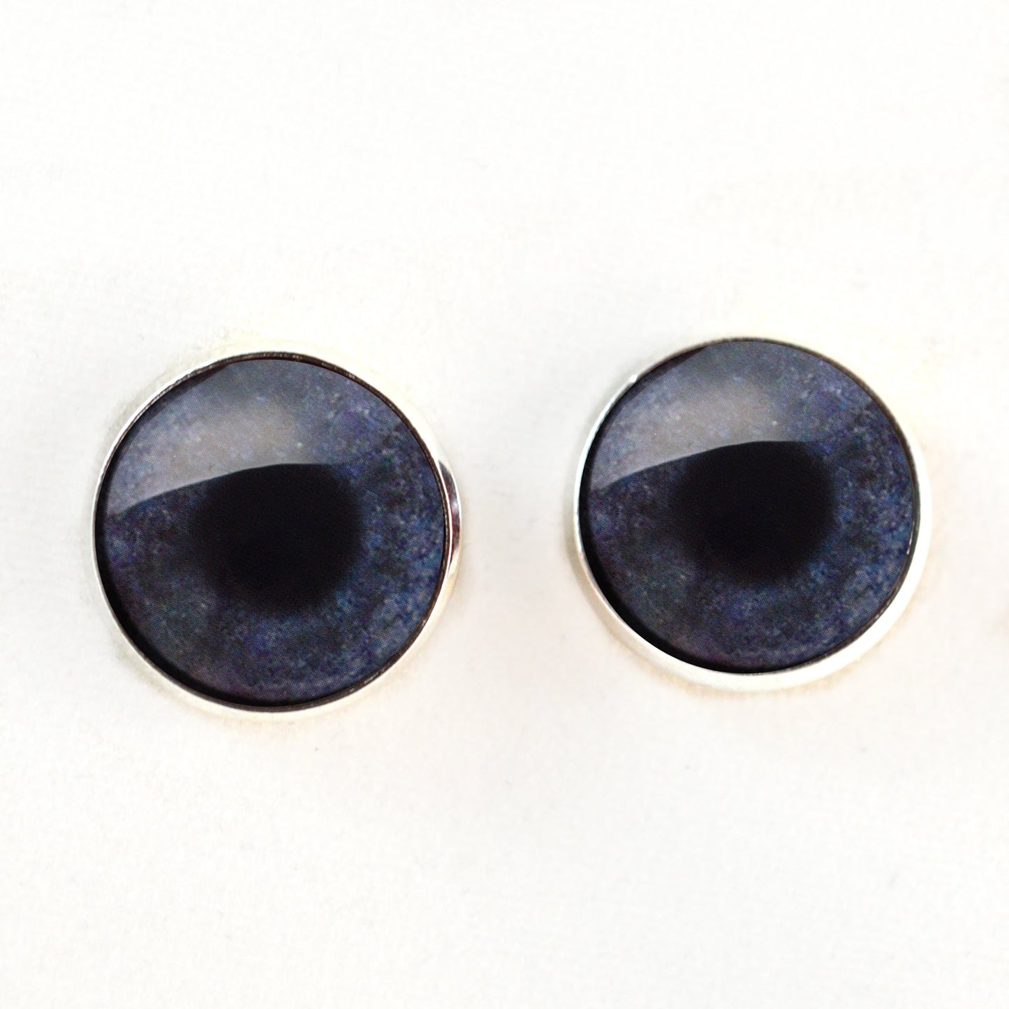 Dark Gray Ostrich Sew-On Button Glass Eyes