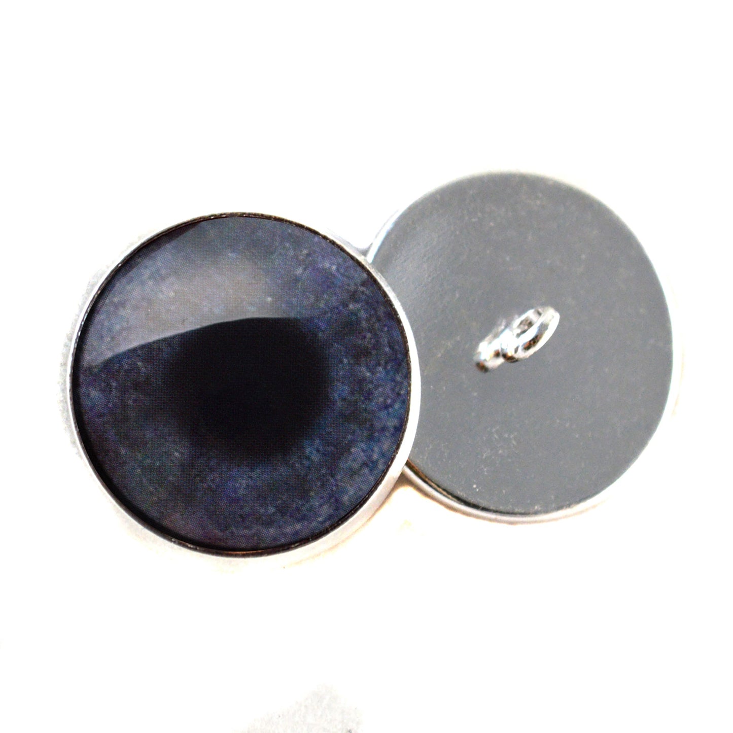 Dark Gray Ostrich Sew-On Button Glass Eyes