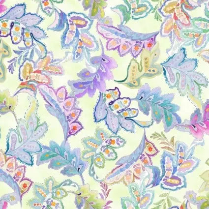 Daydreams Large Leaves 44"/45" Fabric Per Yard