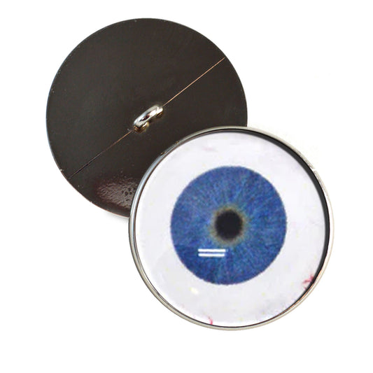 Extraterrestrial ET Blue Alien Sew-On Button Glass Eyes with Whites