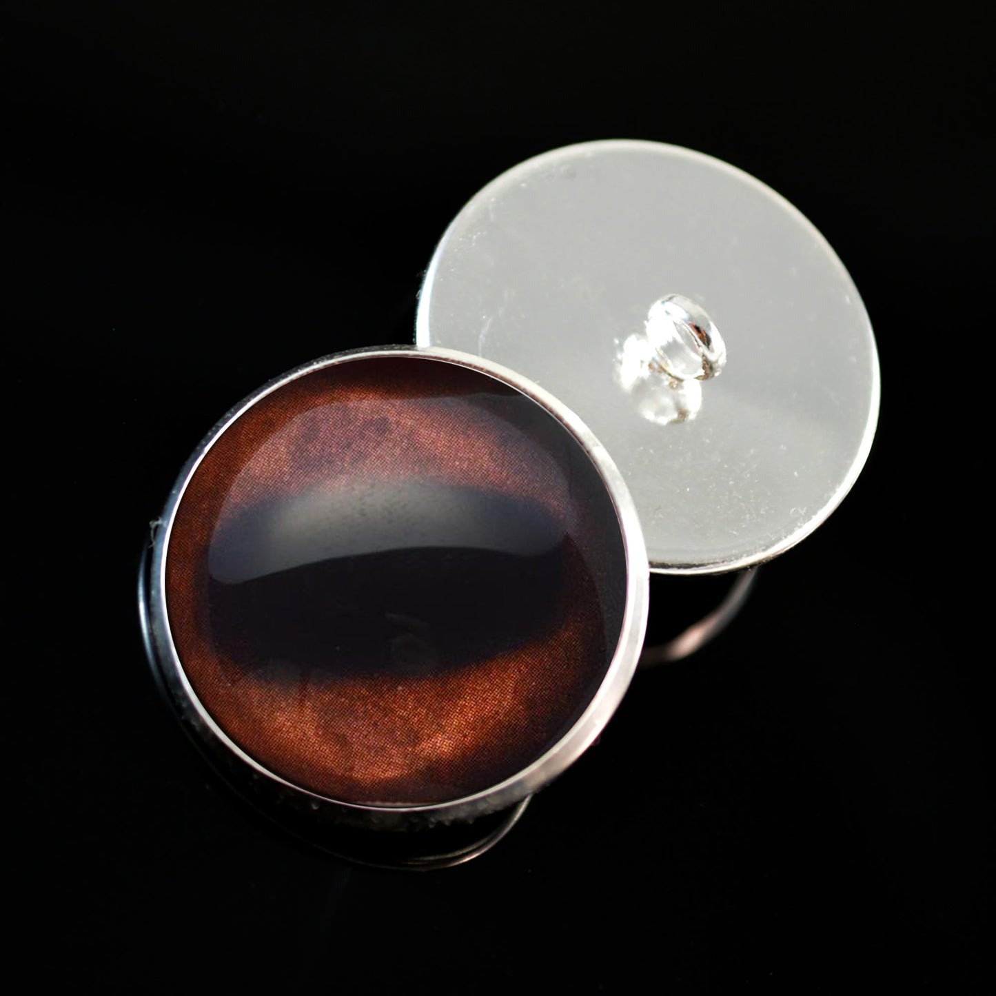 Realistic Elk Sew-On Button Glass Eyes