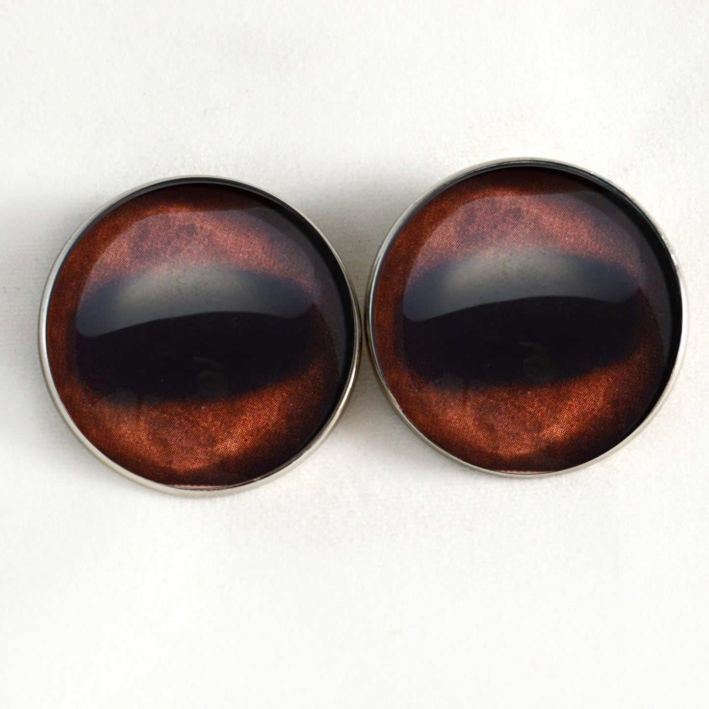 Realistic Elk Sew-On Button Glass Eyes