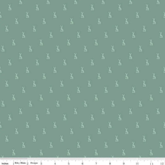 Emma Austen Family Crest Green 43"/44" Fabric Per Yard