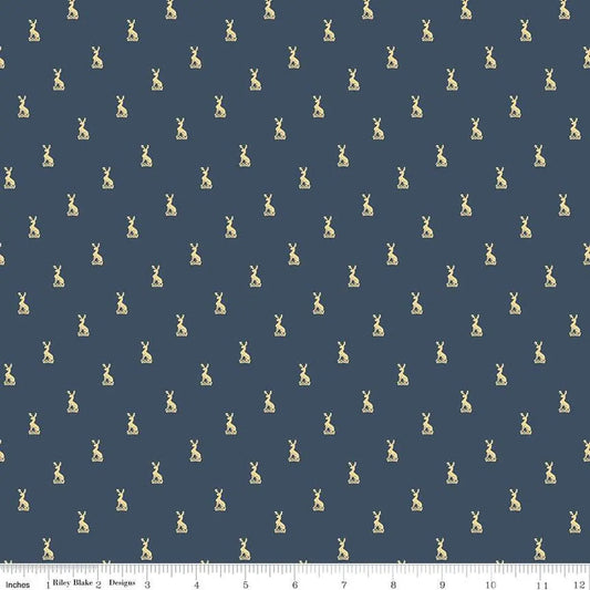 Emma Austen Family Crest Navy 43"/44" Fabric Per Yard