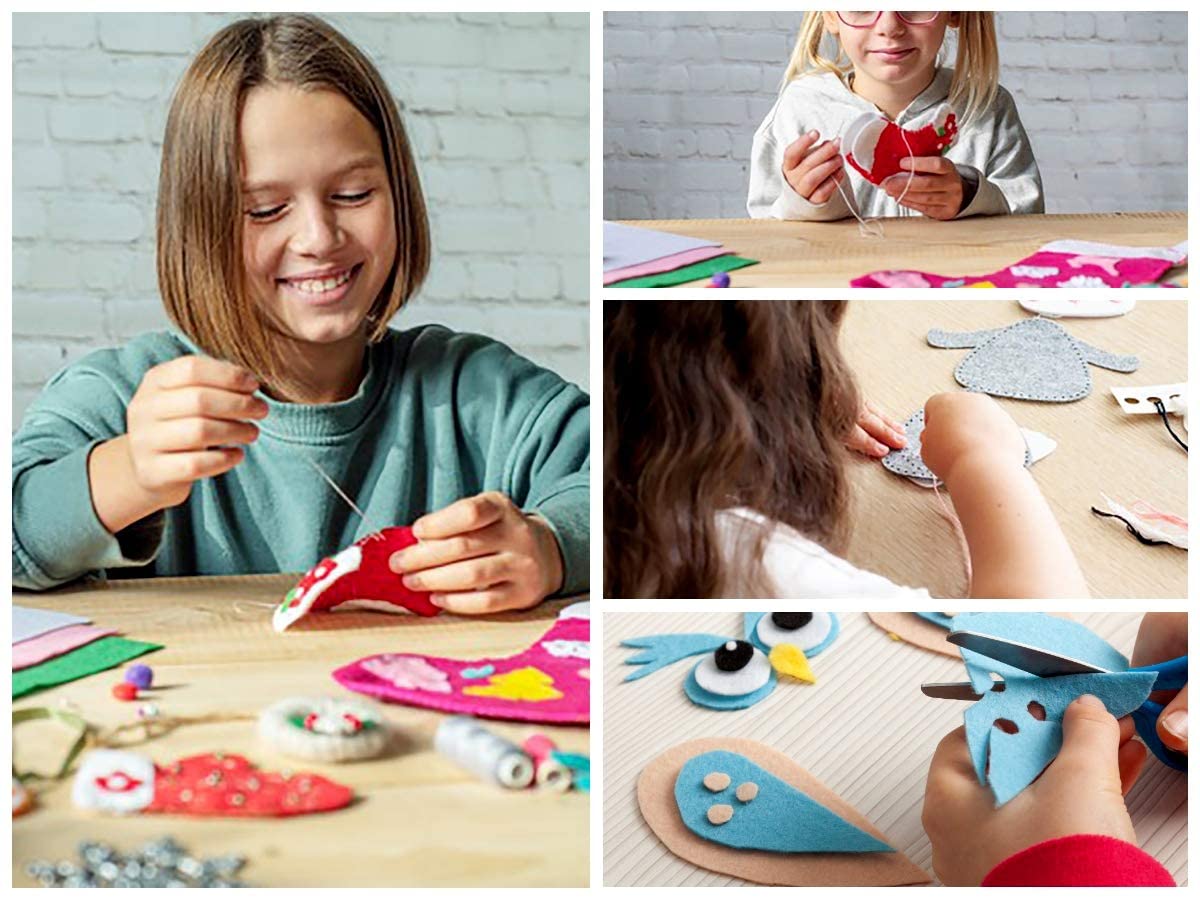 FabricLA | Acrylic Felt Craft Fabric Random Multi-Color Scrap Bag Bundle - 5 oz - Great for Sewing, Cushion and Padding, DIY Arts & Crafts!