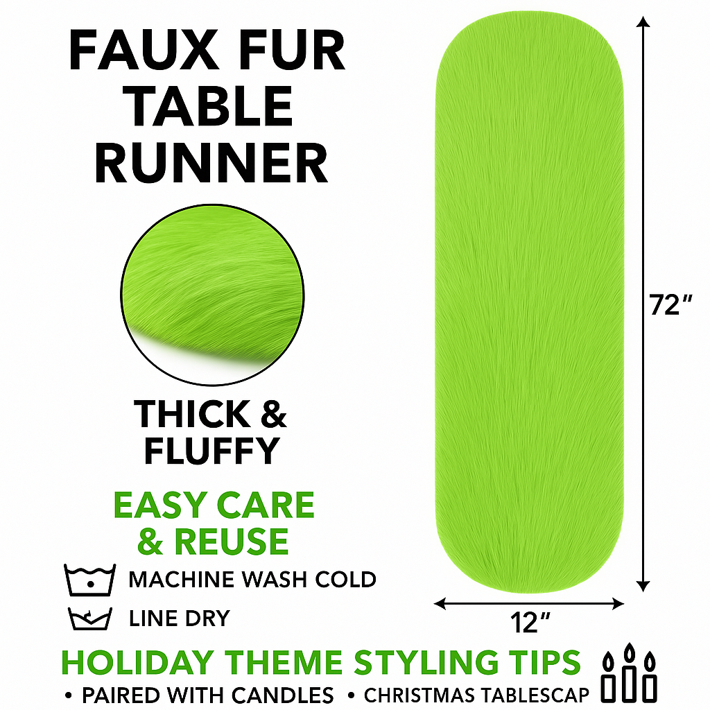 Faux Fur Table Runners – Elegant Decor for Every Occasion - Orange