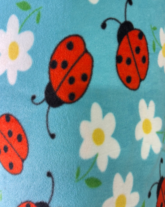 Ladybug Print Anti-Pill Polar Fleece Fabric – 60 Inches Wide | Soft & Whimsical | FabricLA