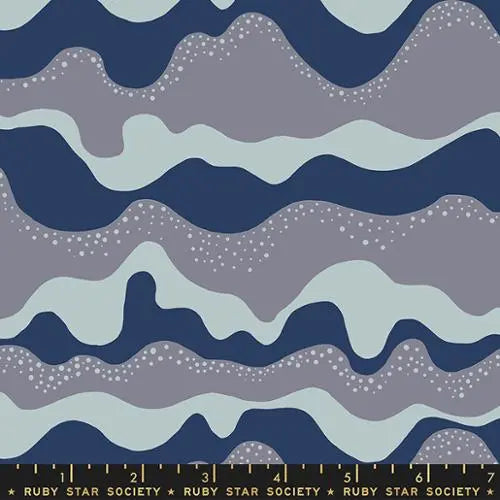 Floradora Navy Sea And Sky Geometric 43"/44" Fabric Per Yard