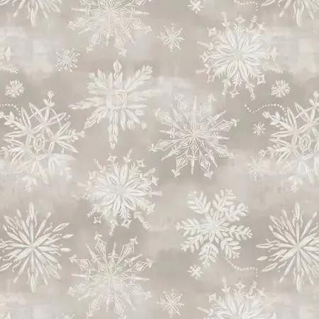 Fog Snowfall Cotton Wideback Fabric per yard
