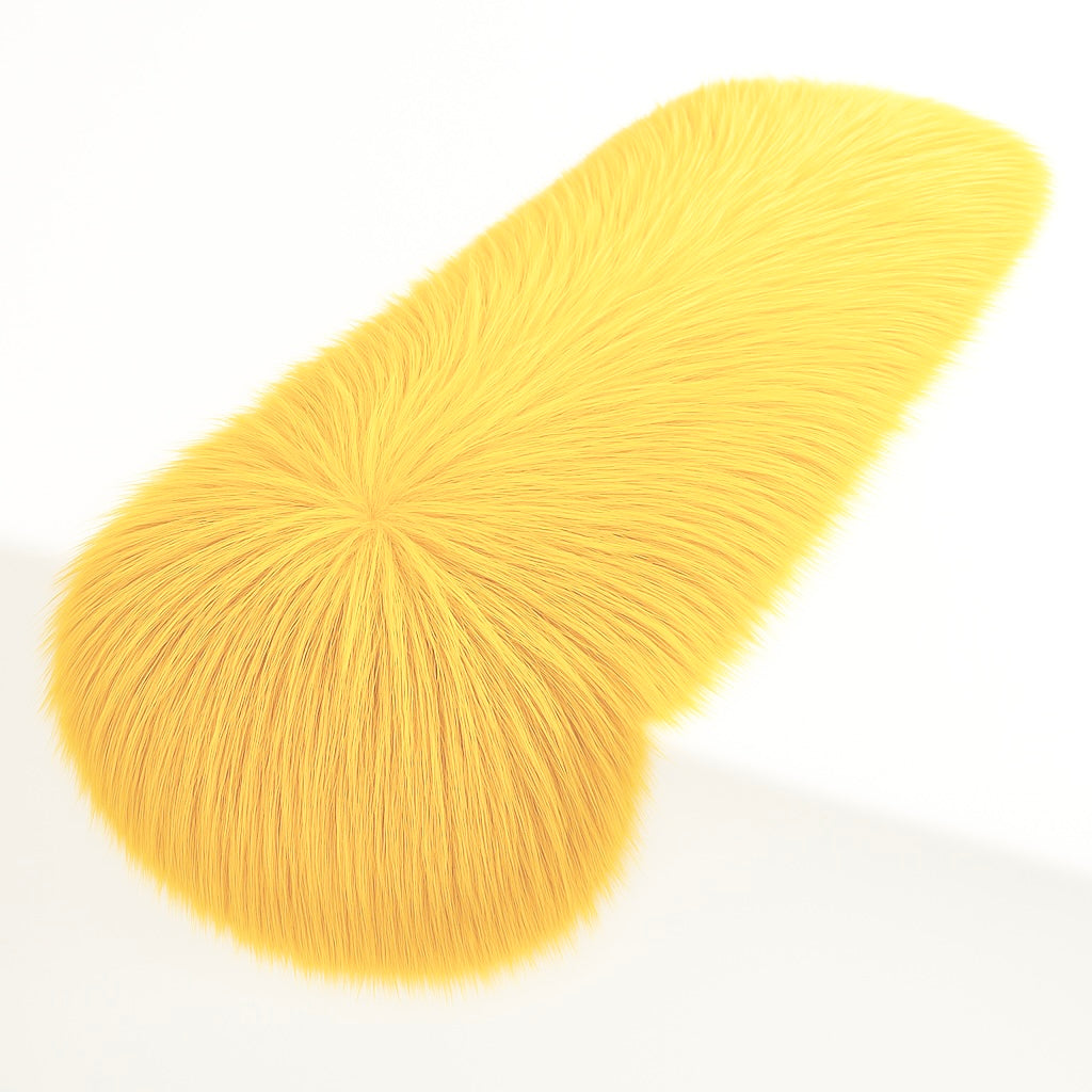 Faux Fur Table Runners – Elegant Decor for Every Occasion - Golden Yellow