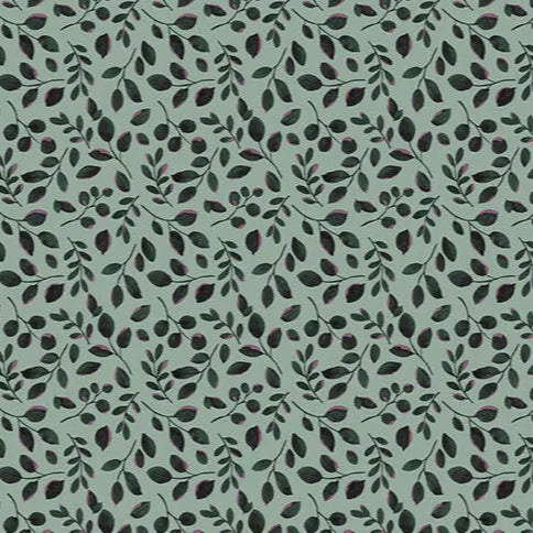 Garden Leaves Quilting Cuddle Green Fabric per yard