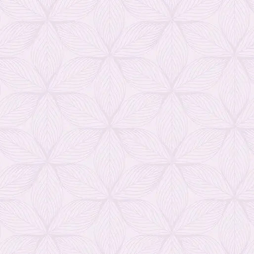 Go with the Flow Star Leaves Light Purple Cotton 44"/45" Fabric Per Yard