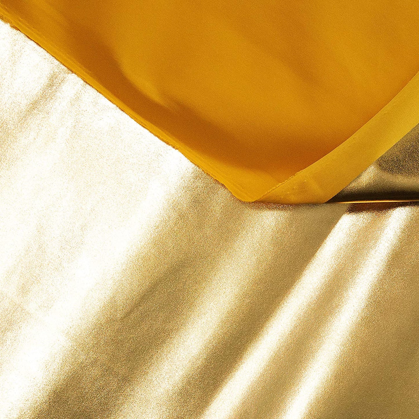 Metallic Lame Foil Spandex Knit Fabric | Gold