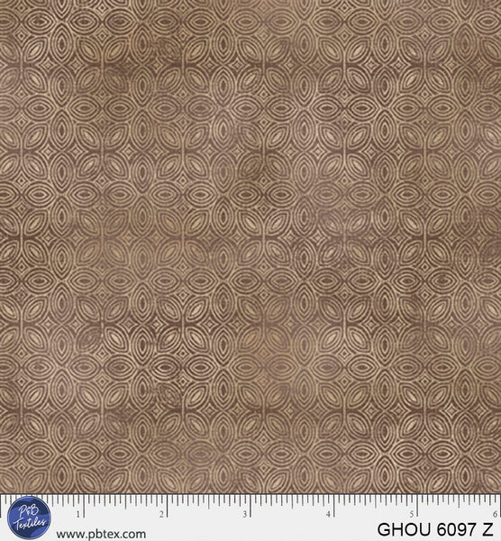 Golden Hour Bronze Tiled Geo Cotton 44”/45” Fabric Per Yard