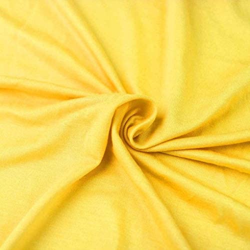 FabricLA 12oz Cotton Spandex Jersey Knit Fabric | Golden Yellow
