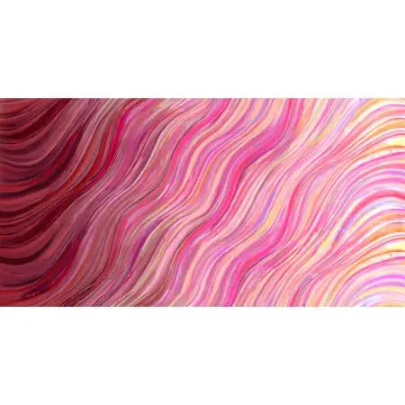 Gradients Auras Pink Garnet Waves 44"/45" Fabric Per Yard