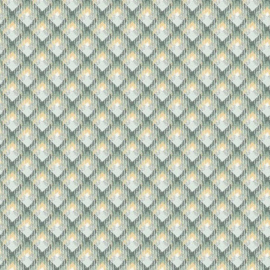 Green/Multi Plaid La Fleur Flannel Cotton 42"/43" Fabric Per Yard