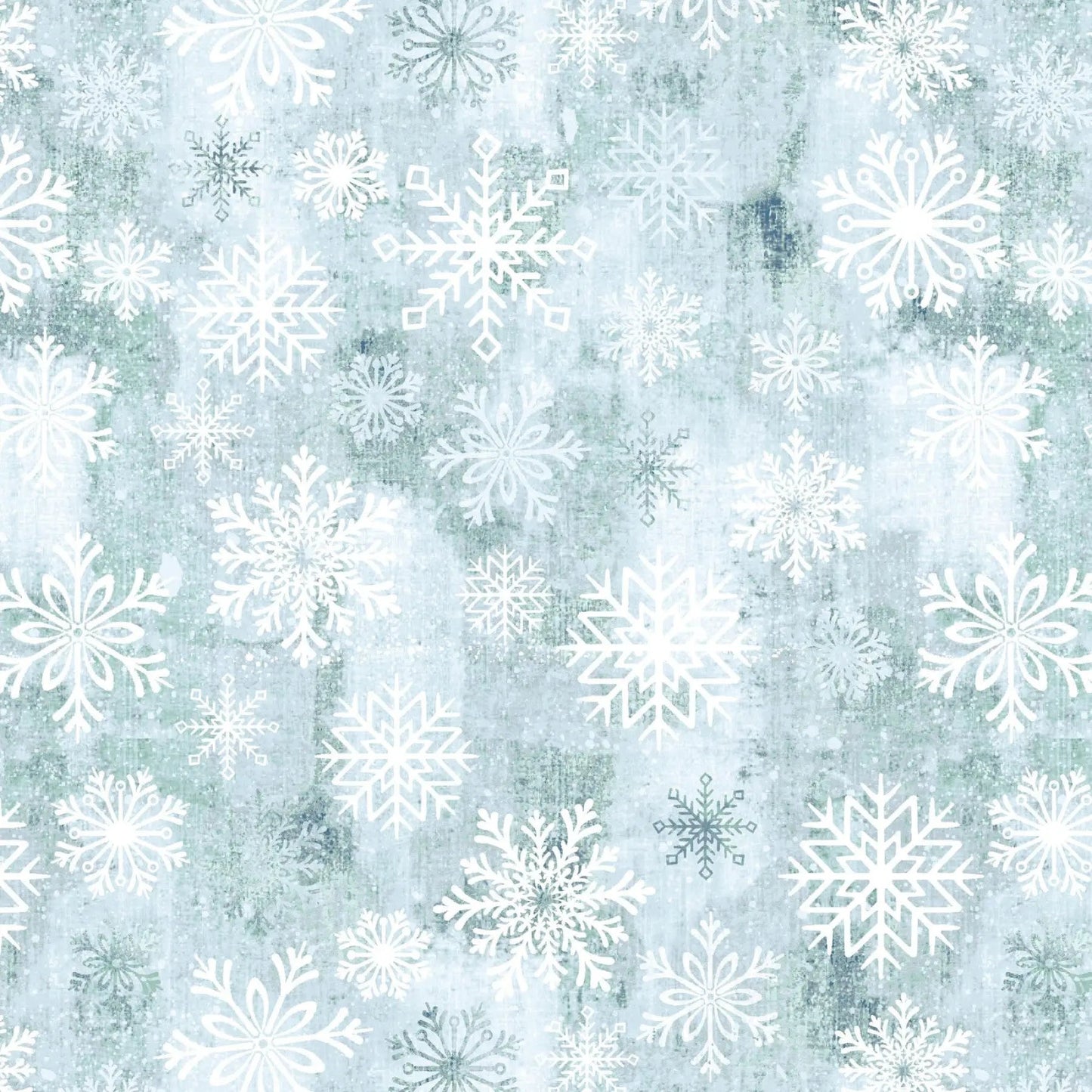 Grey Breeze Snowflake Toss Dot Cotton Wideback Fabric per yard