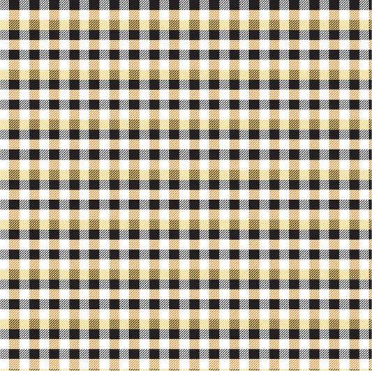 Halloween Plaid Poppie Cotton Black 44"/45" Fabric Per Yard