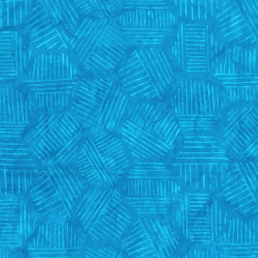Hexies Caribbean Blue 81700-61 Cotton 44"/45" Fabric Per Yard