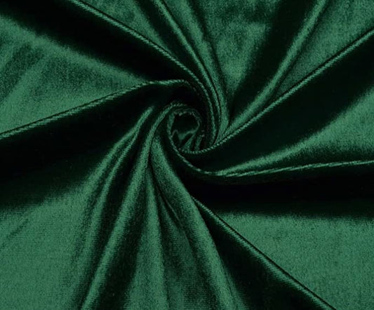 FabricLA Stretch Velvet Fabric by the Yard – Hunter Green | 90% Polyester 10% Spandex | 280gsm | 58/60” Wide