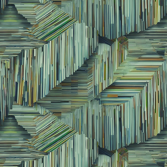 I Walk the Line Emerald Cotton Wideback Fabric per yard