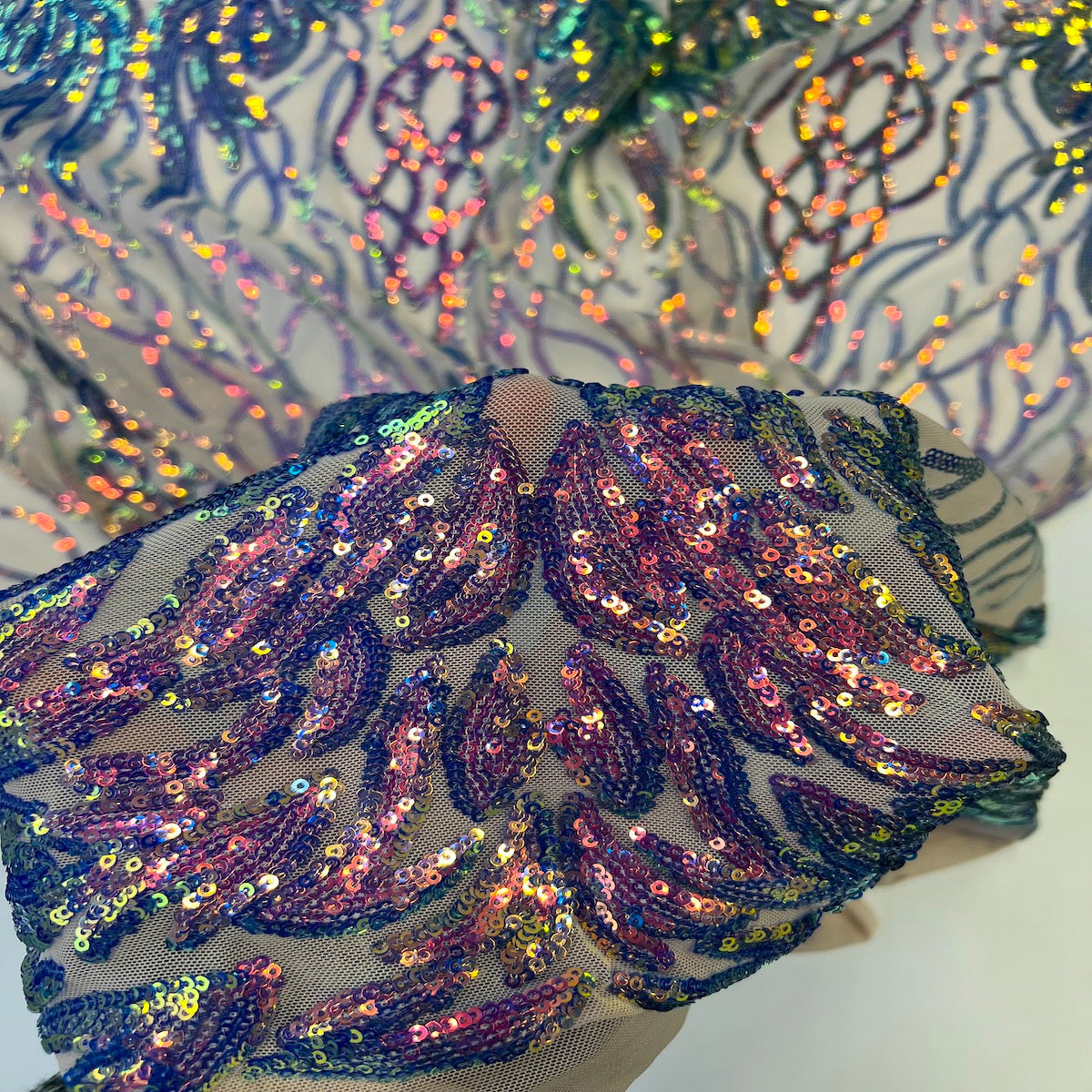 Lioness Stretch Sequins Fabric