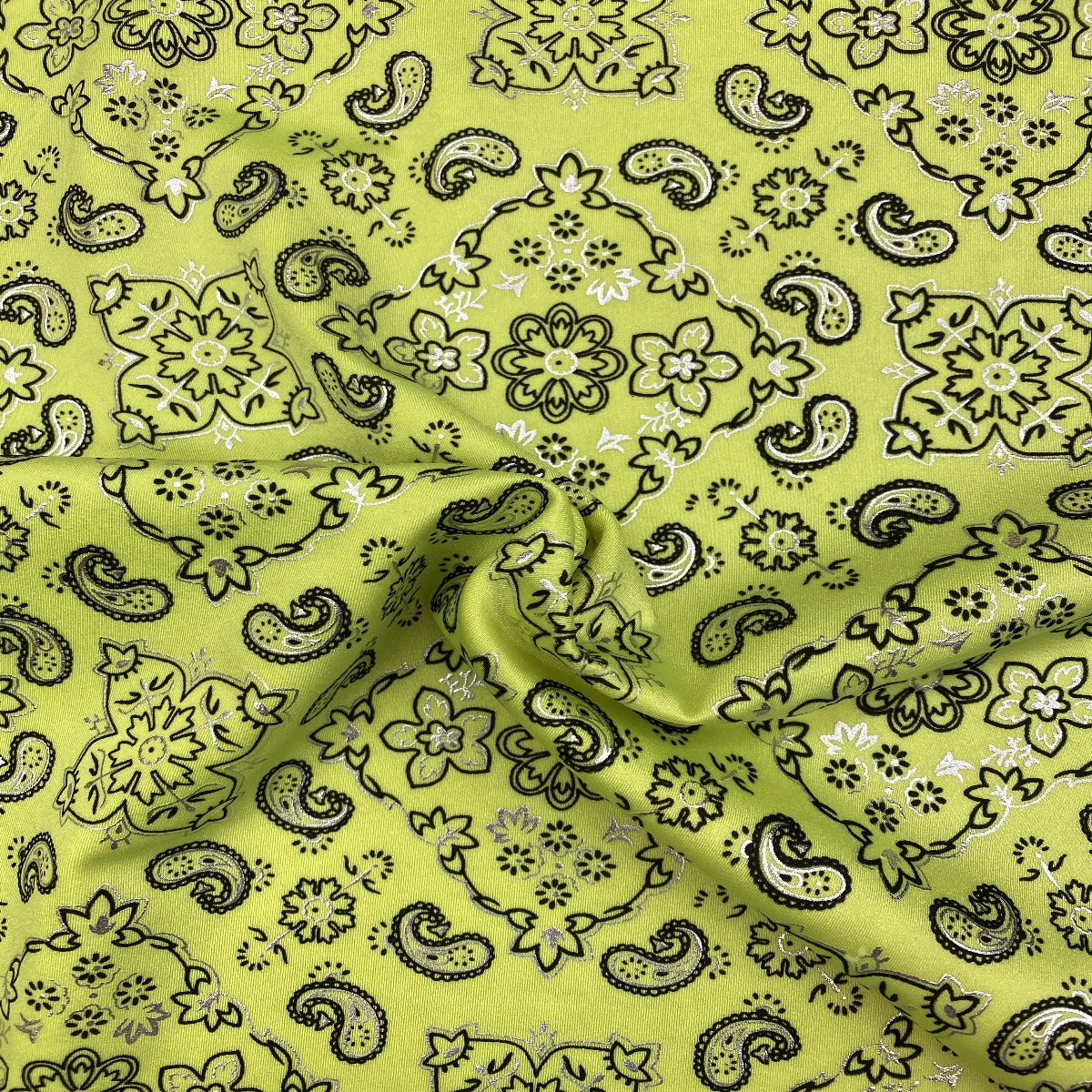 Bandana Paisley Print Spandex Fabric