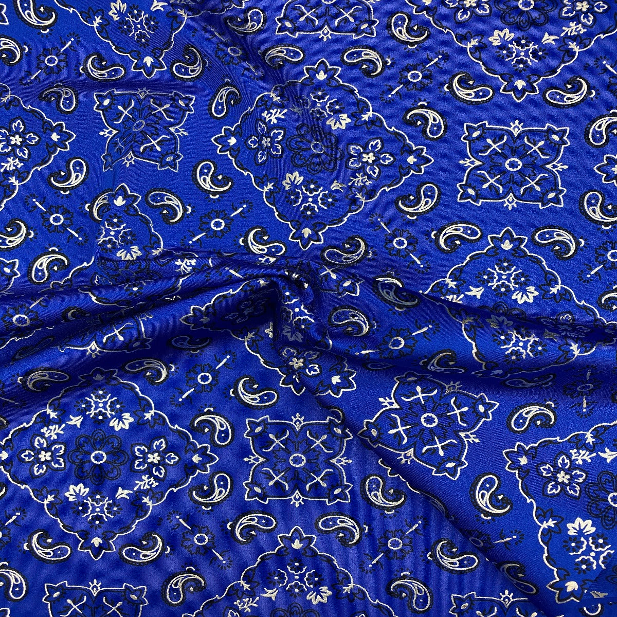 Bandana Paisley Print Spandex Fabric