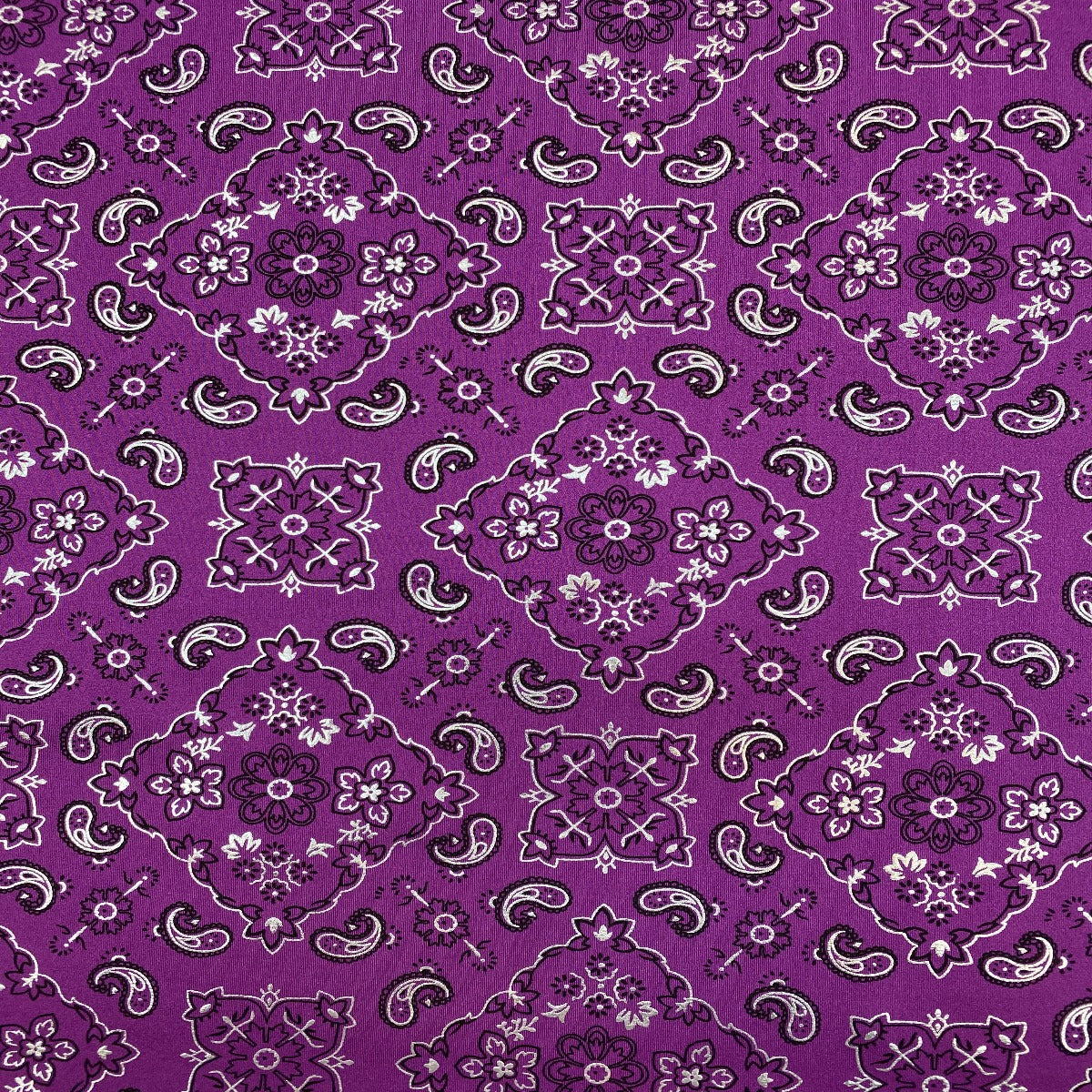 Bandana Paisley Print Spandex Fabric