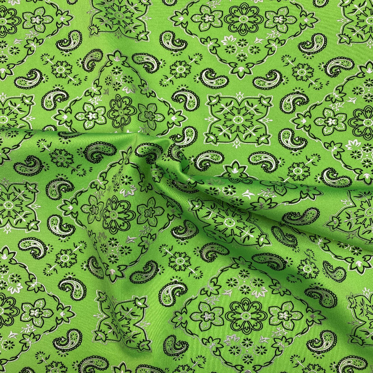 Bandana Paisley Print Spandex Fabric