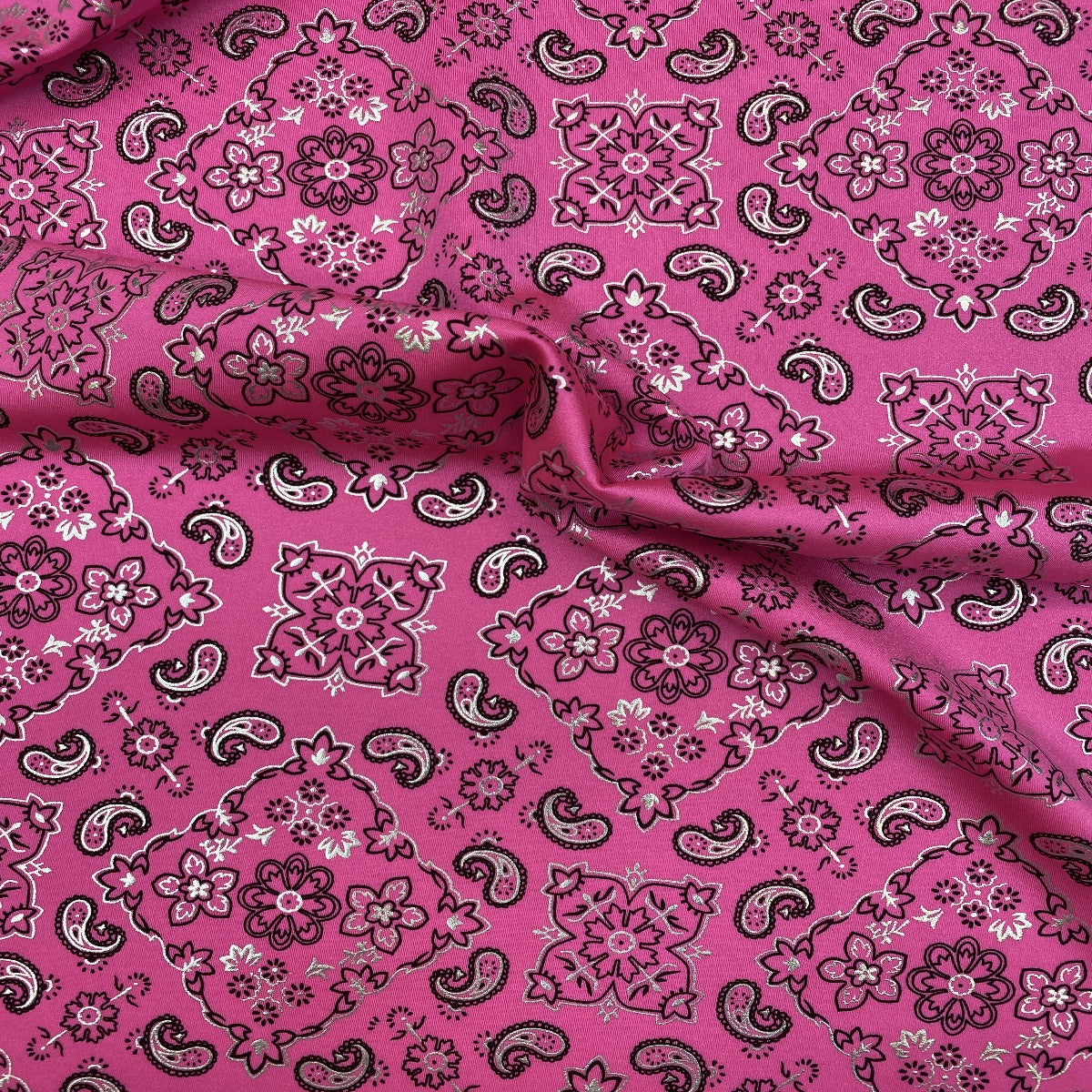 Bandana Paisley Print Spandex Fabric