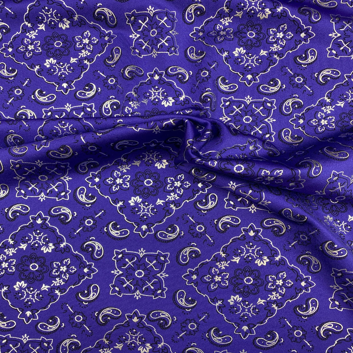 Bandana Paisley Print Spandex Fabric