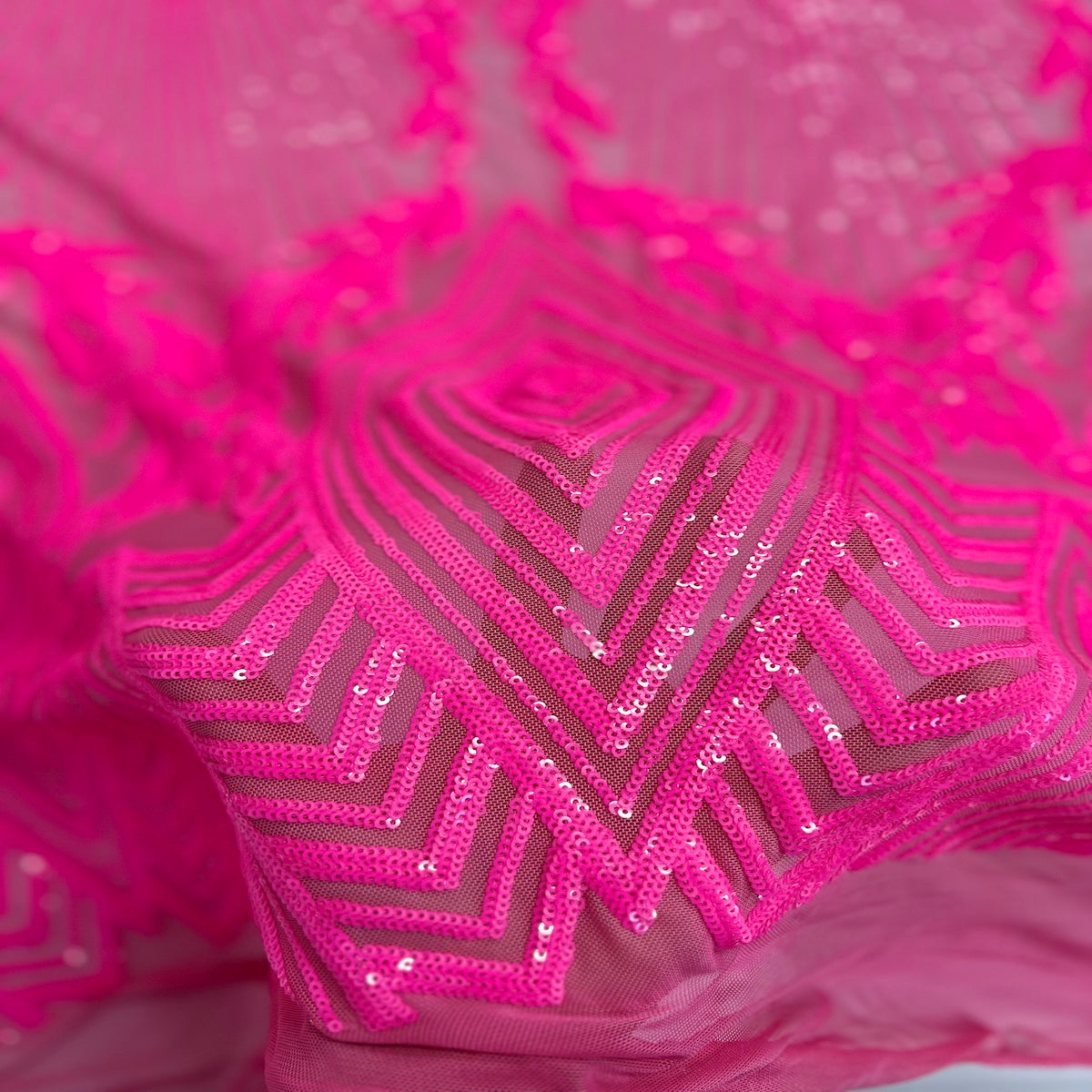 Alpica Geometric Stretch Sequins Fabric