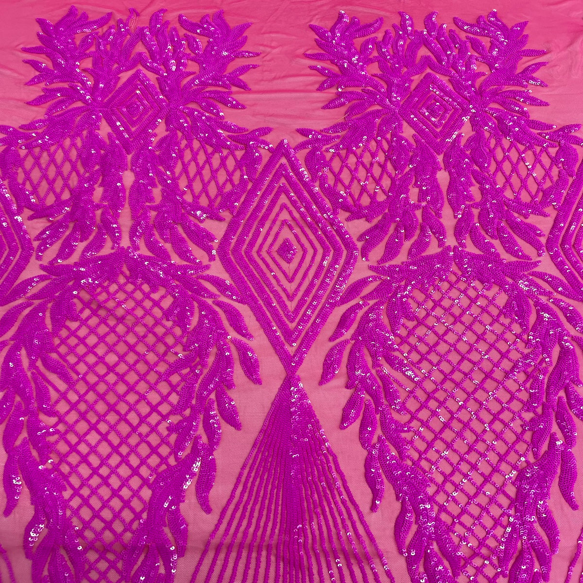 Alpica Geometric Stretch Sequins Fabric