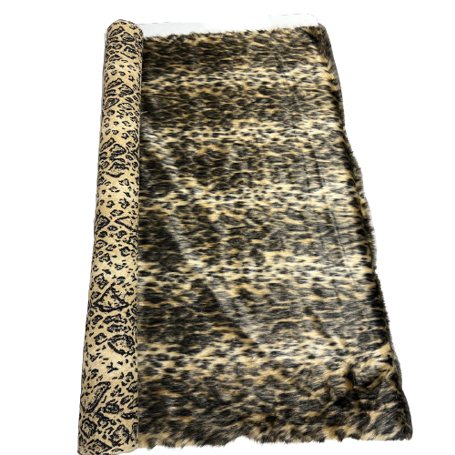 Leopard Print Faux Fur Fabric