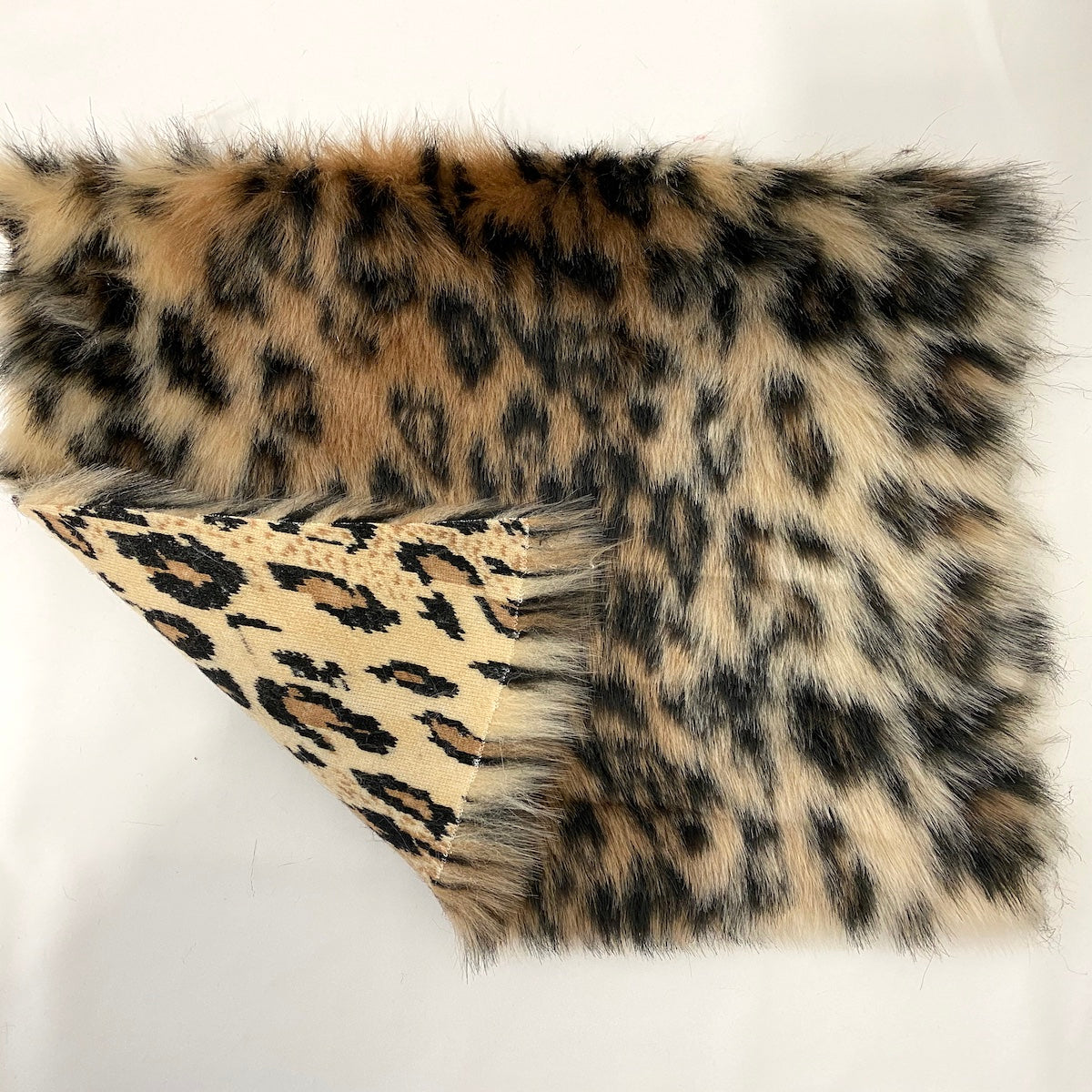 Leopard Print Faux Fur Fabric
