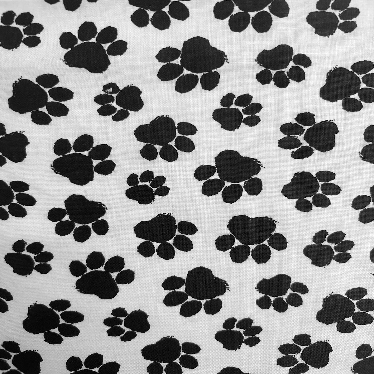 Puppy Paw Print Print Poly Cotton Fabric