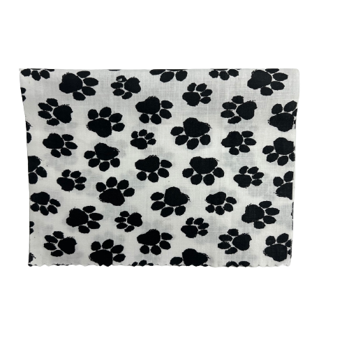 Puppy Paw Print Print Poly Cotton Fabric