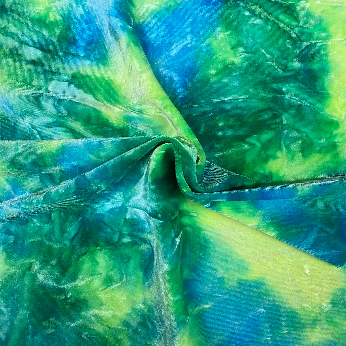 Tie Dye Stretch Velvet Fabric