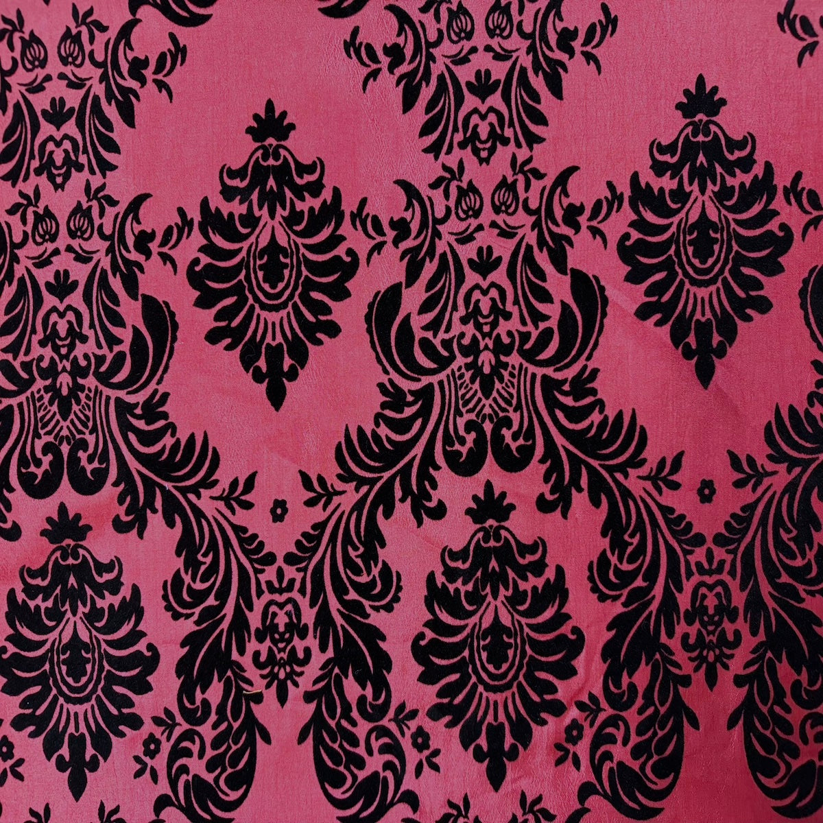 Damask Flocked Taffeta Fabric