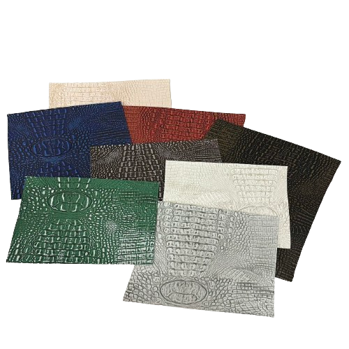 Mugger Two Tone Gator Faux Leather Vinyl Fabric