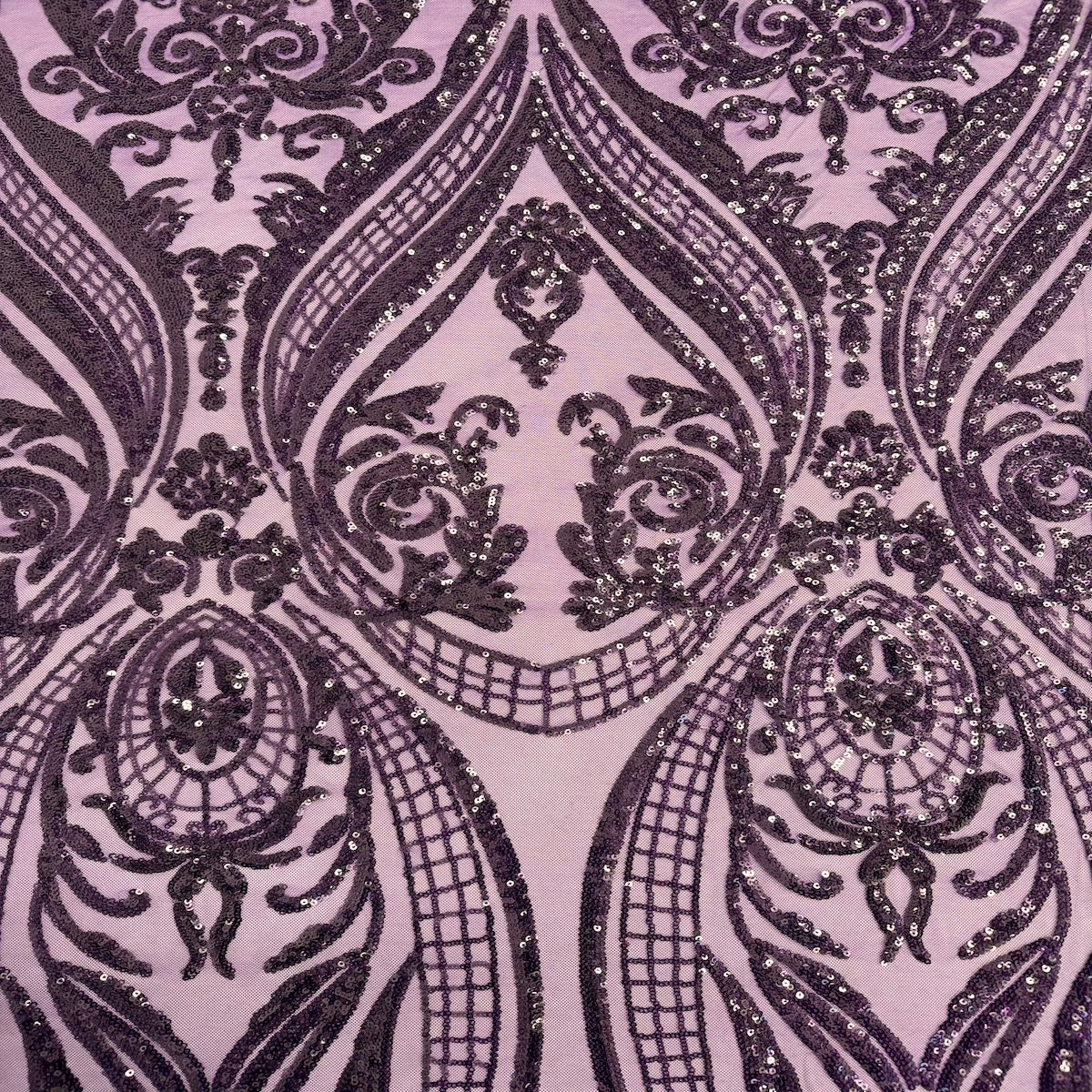 Catina Damask Stretch Sequins Fabric