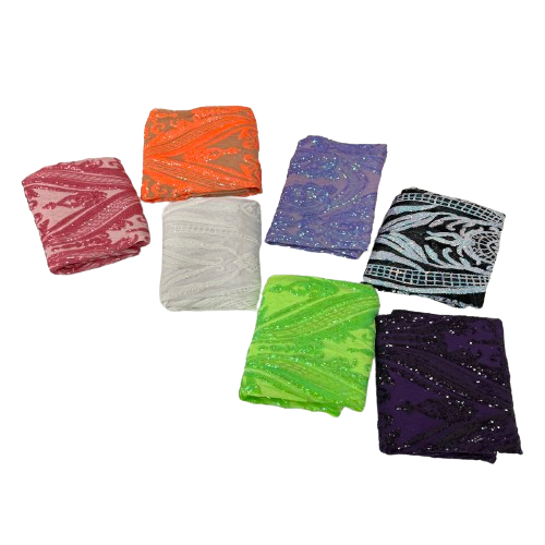 Catina Damask Stretch Sequins Fabric